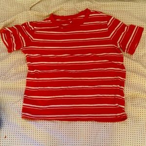 Red and white kids top